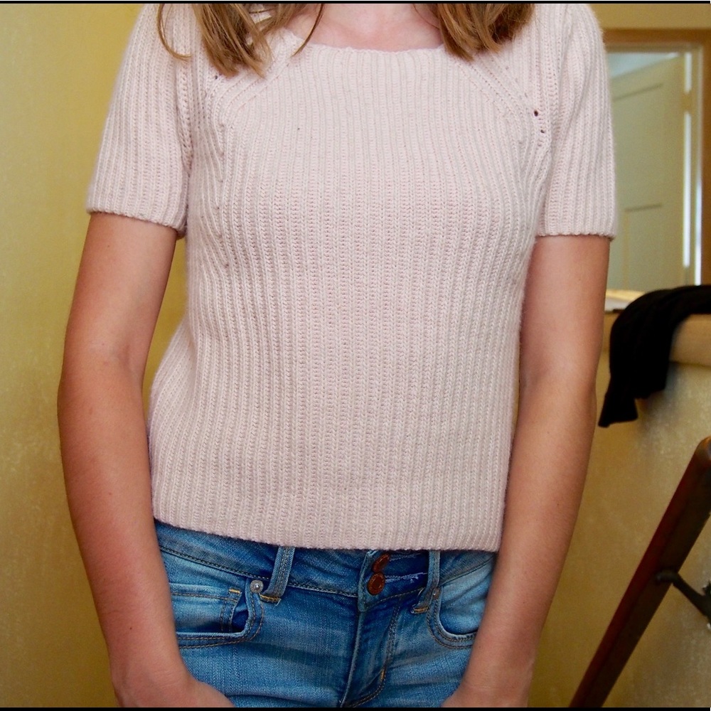 Light Pink Short Sleeved Sweater